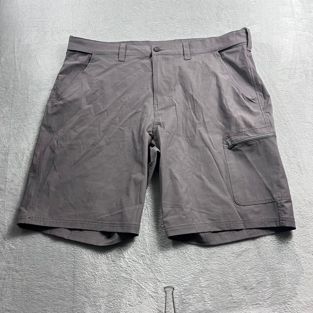 Huk Mens Gray Fishing Shorts Cargo Pocket Performance Outdoor Size XXL